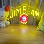 Bar neon sign, Jim Beam whiskey LED neon sign, suitable for shop, club, pub, party