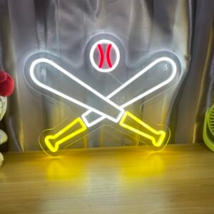 Baseball Neon Sign Dimmable Neon Baseball Sign for wall decor LED Baseball Neon Lights for Bedroom Boys Room Sport Club Bar Pub Men Cave Party Gift