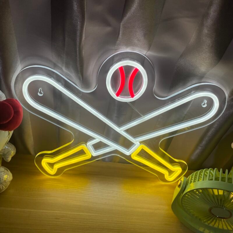 Baseball Neon Sign Dimmable Neon Baseball Sign for wall decor LED Baseball Neon Lights for Bedroom Boys Room Sport Club Bar Pub Men Cave Party Gift - Image 4