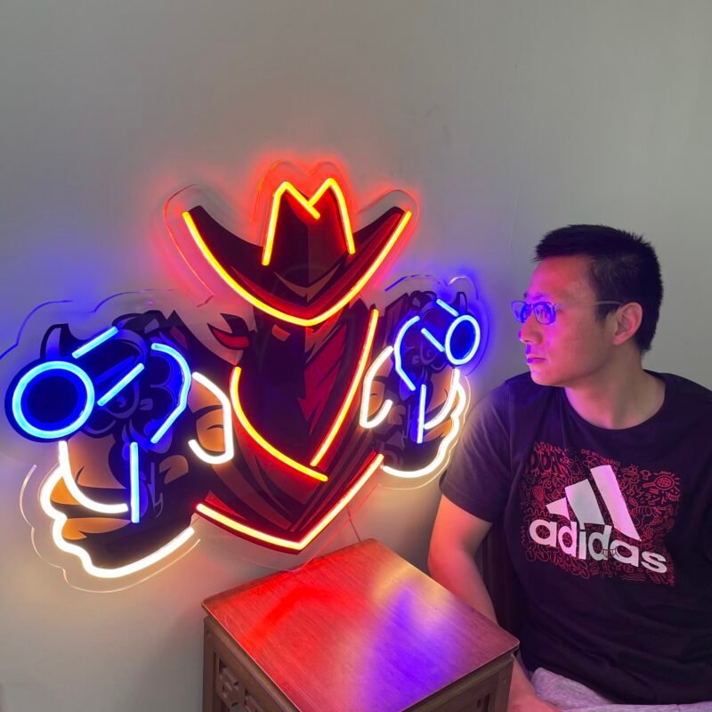 Aiming Guns LED Neon Sign Light Pop Art - Image 2