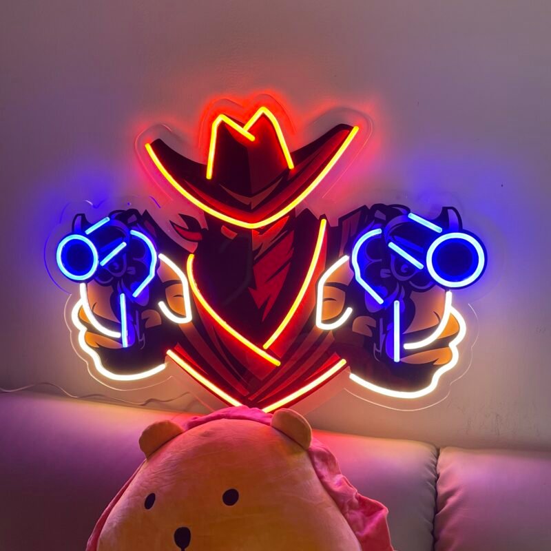 Aiming Guns LED Neon Sign Light Pop Art - Image 3