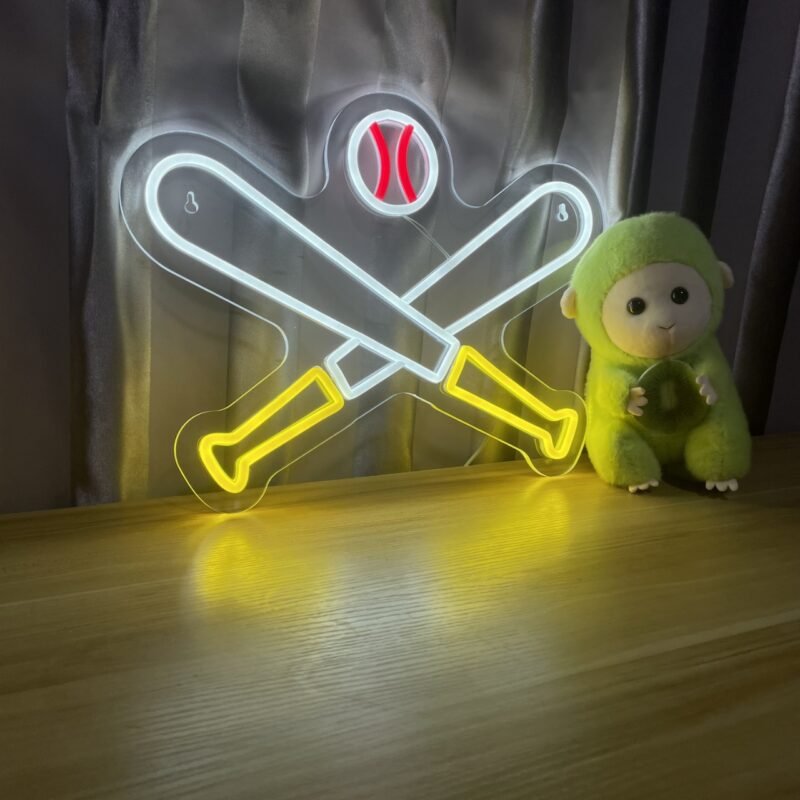 Baseball Neon Sign Dimmable Neon Baseball Sign for wall decor LED Baseball Neon Lights for Bedroom Boys Room Sport Club Bar Pub Men Cave Party Gift - Image 5