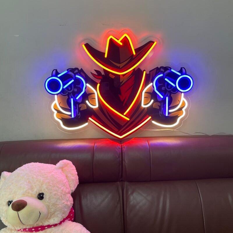 Aiming Guns LED Neon Sign Light Pop Art - Image 5