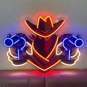 Aiming Guns LED Neon Sign Light Pop Art