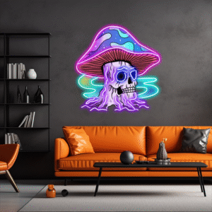 Skull mushroom artwork
